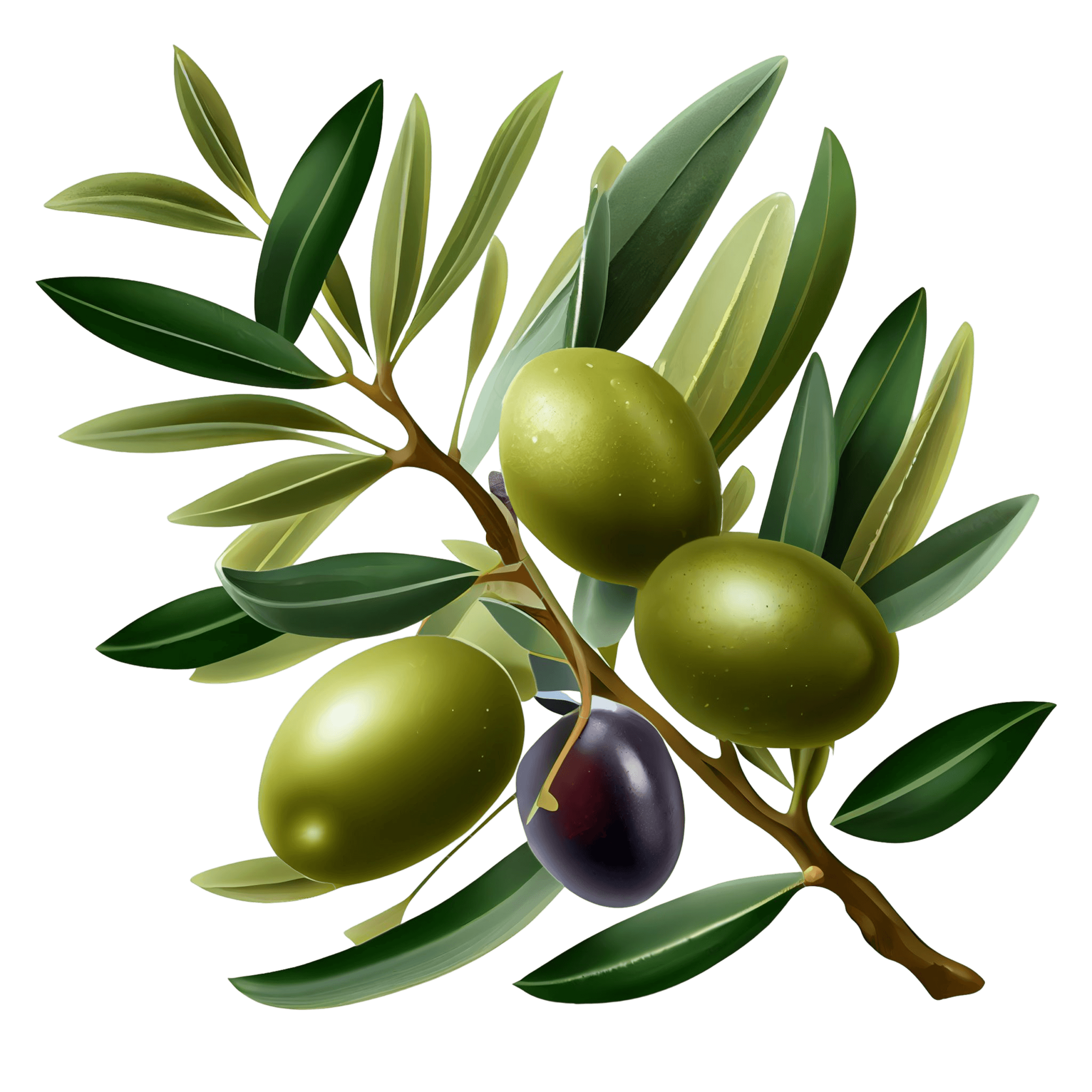 Branche d'olivier avec olives - Contigrow